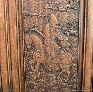 花梨木精品浮雕八仙過(guò)海屏風(fēng)